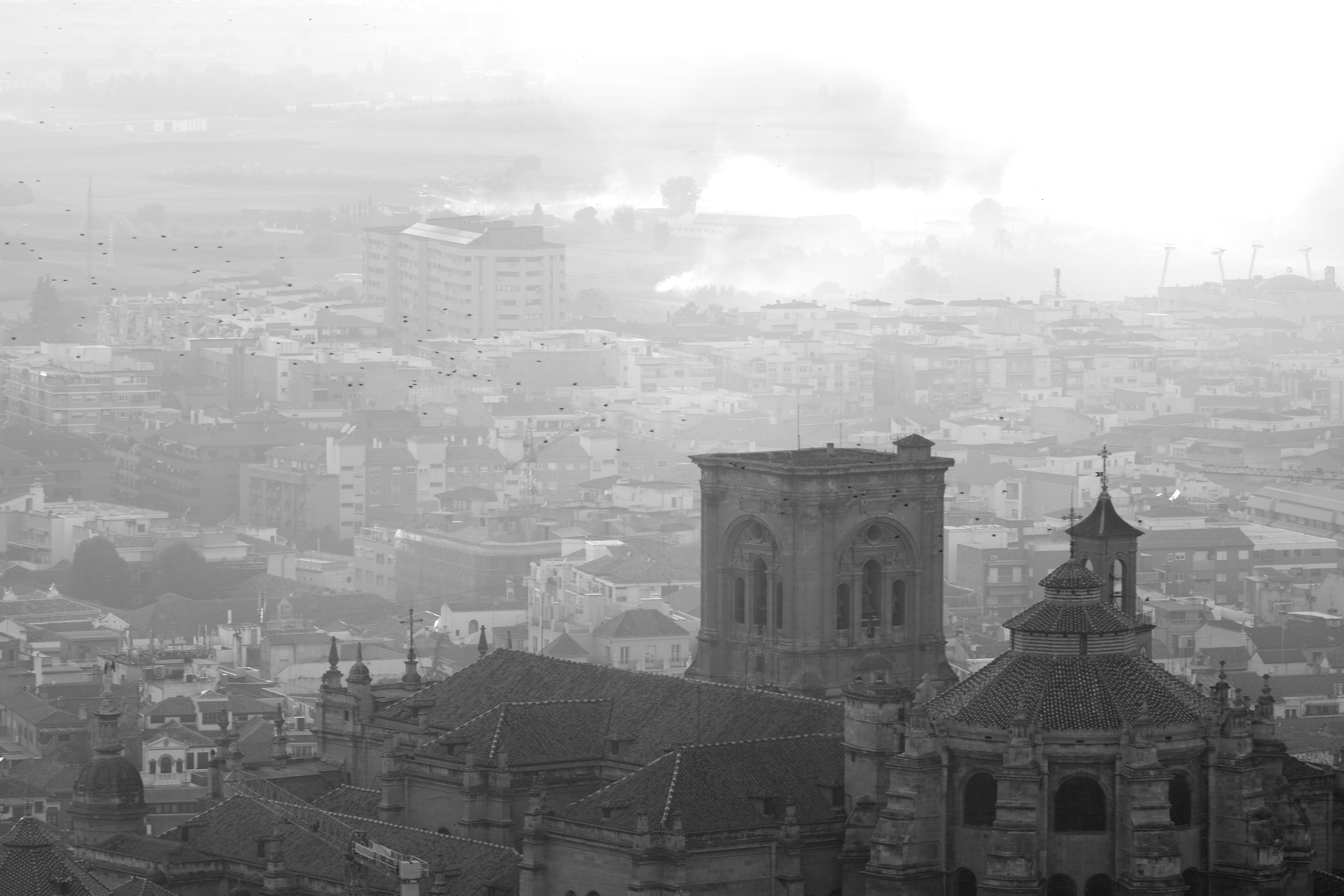 Blick vom Generalife auf Granada