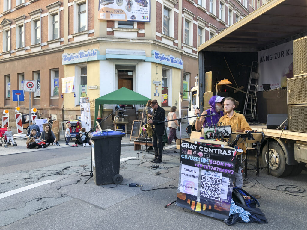 Platz vor dem Club-Kiosk Späti an der Zietenstraße auf dem Sonnenberg in Chemnitz